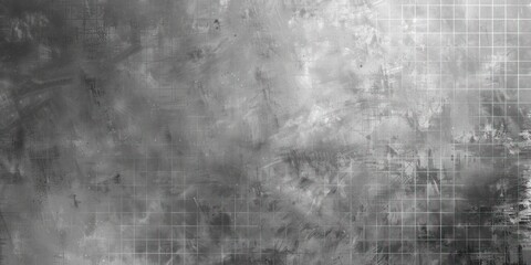 a grey background with a silver grid of small particles dust