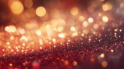 Goldenes Bokeh mit warmen Lichtreflexen