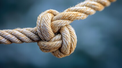 Fototapeta premium Intricate Rope Knot: A Study in Texture and Form