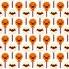 Fototapeta premium Halloween Candy Seamless Pattern