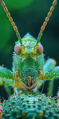 Macro Shot of Green Insect