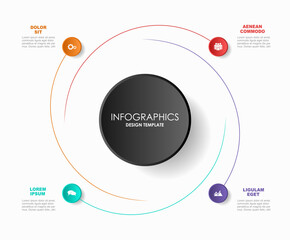 Infographic design template with place for your data. Vector illustration. © Khvost