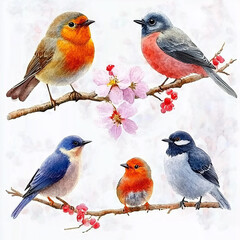 Fototapeta premium Robin on branch