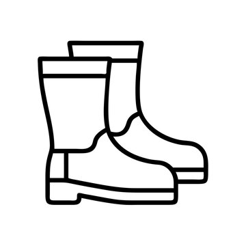 recommend clip art: fall boots icon, fall line art, fall icon - simple black line art icon of fall boots, symbolizing fall celebrations. fall vector art.