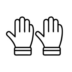 Obraz premium warm gloves icon, fall line art, fall icon - simple black line art icon of warm gloves, symbolizing fall celebrations. fall vector art.
