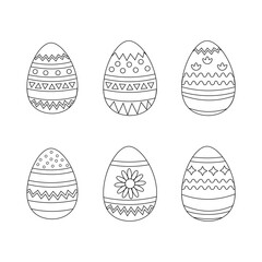 set of easter eggs