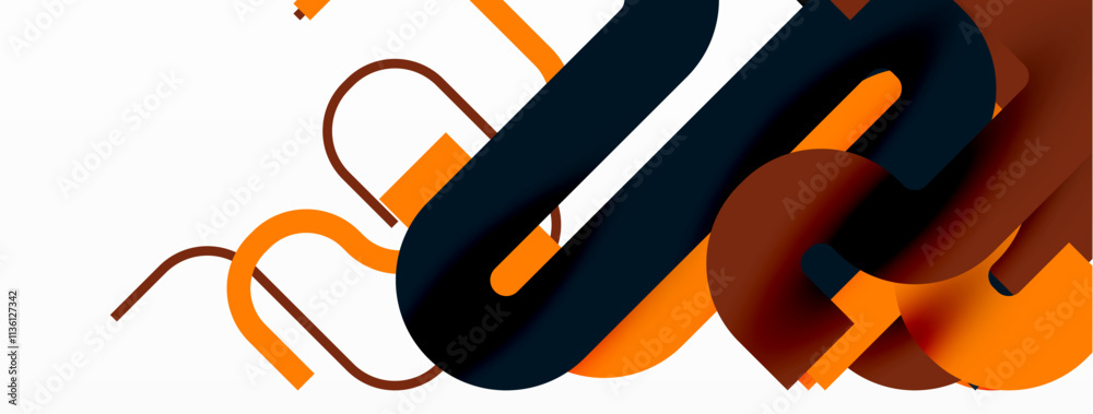 Poster wave lines minimal abstract background