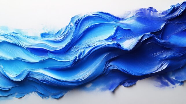 Abstract blue paint swirls, vibrant and dynamic