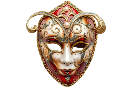 An Opera Mask, Isolated on a Transparent Background, Ideal for Theater, Masquerade, or Costume-Themed Designs