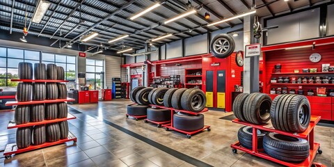 Fototapeta premium Firestone Pearland Tire Shop: New & Used Tires, Auto Repair, Wheel Alignment, Services Near Me