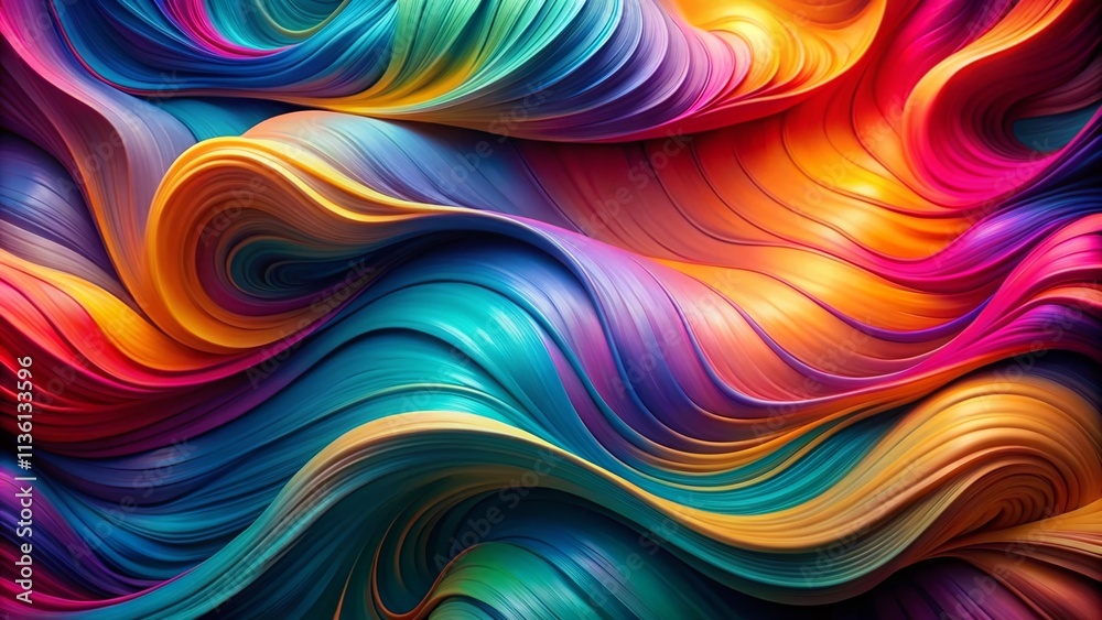 Poster fluid gradient shapes in portrait photography: captivating seamless patterns with dynamic colors and