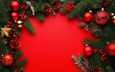 christmas bright red background