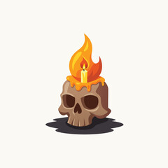 Halloween Skull vector. skeleton halloween decoration Isolated vector illustration