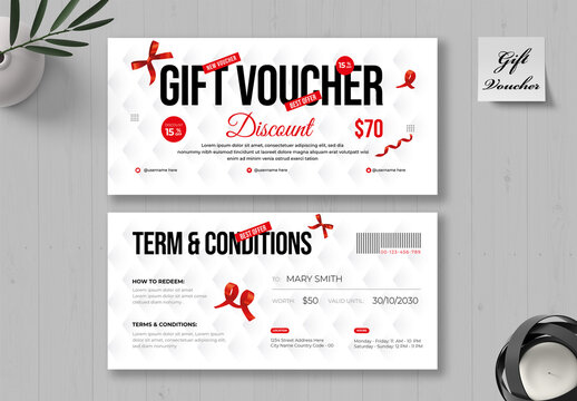 Minimalist Discount Voucher Design