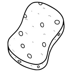 sponge illustration hand drawn outline vector