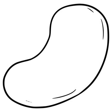 jellybean illustration hand drawn outline vector