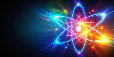Obraz premium Fusion Energy Symbol, Abstract Power, Atomic Energy Logo, Modern Tech Design, Futuristic Energy Source, Clean Energy Graphic, Renewable Energy Illustration