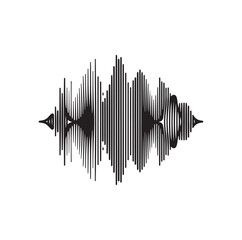 sound wave silhouette vector illustration