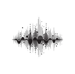 sound wave silhouette vector illustration