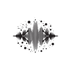 sound wave silhouette vector illustration