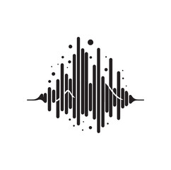 sound wave silhouette vector illustration