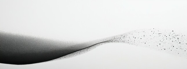 A black-to-grey gradient covering the right edge of an all-white canvas, featuring a single curvy wave near the bottom. Created with Generative AI