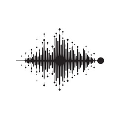 sound wave silhouette vector illustration