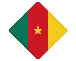 Cameroon flag square shaped. vector