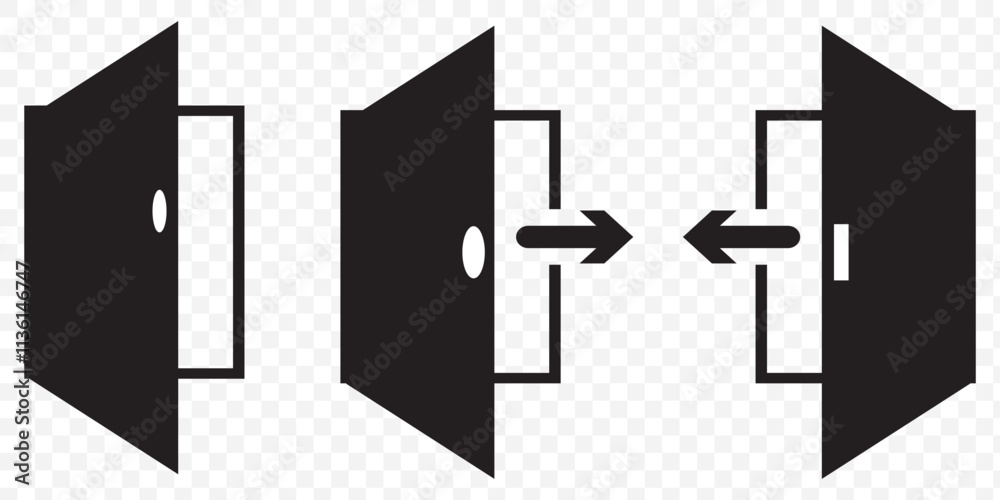 Poster login logout icon. enter and exit icon. icons sign in and sign out app vector symbol logout and logi