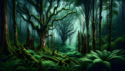 Obraz premium An image of a beautiful magic forest landscape