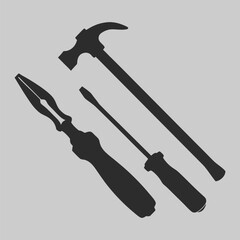 tools silhouette vector design art and illustration