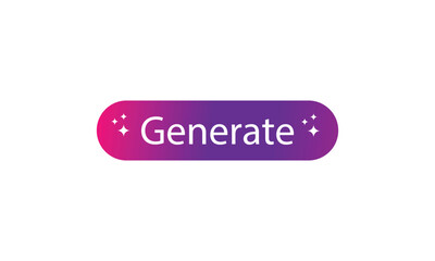 generate button for ai service. command prompt to generative ai icon with star symbol for app, website, ui, ux. transparent png and vector illustration.