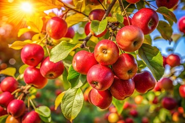 Obraz premium Green Crab Apple Tree Portrait Photography: Stunning Autumnal Images