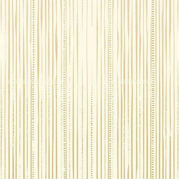 Pattern with alternating thin and thicker gold pinstripes on a cream background. 