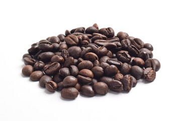Coffee beans isolated on white background