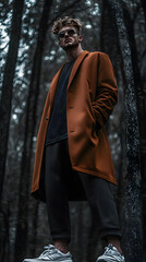 Naklejka premium Modern Elegance: Male Models Redefining Style and Sophistication