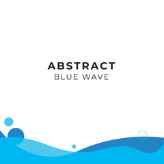 Abstract wave background template for business letterhead, business card, book cover, cover banner, social post or packaging, curve vector swirl modern template Blue and light grey