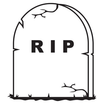 tombstone icon vector. grave icon