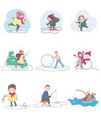 Fototapeta premium Winter activities