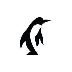 Obraz premium penguin logo vector illustration template design