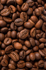 Fototapeta premium Aromatic Roasted Coffee Beans Textured Background
