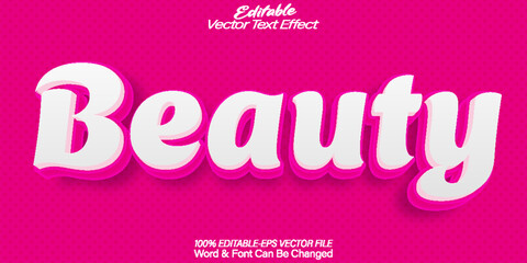 Beauty Vector Text Effect Editable Alphabet Female Women Pink Elegance