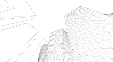 ​​abstract architecture 3d illustration background