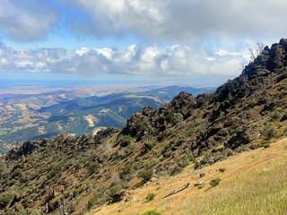 Naklejka premium view from the top of Mount Diablo (California USA)