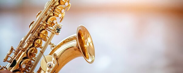 The Art of Music: A Mindful Hobby. Saxophone in soft light with a blurred background.