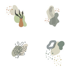 decorative art aesthetic logo vector illustration template design