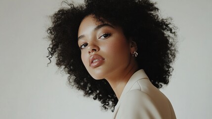A photographer capturing portraits in a studio with professional lighting and a white backdrop