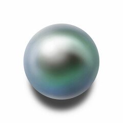 ブラックパールのイラスト、真珠のイラスト、黒真珠のイラスト