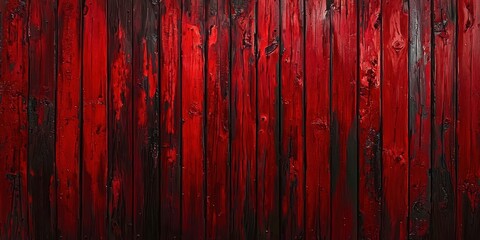 Red wooden background with black paint