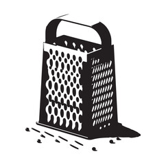 Cheese Grater silhouette vector illustration
